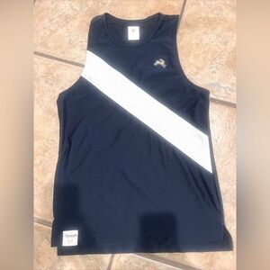 Tracksmith Navy and White Tank Top